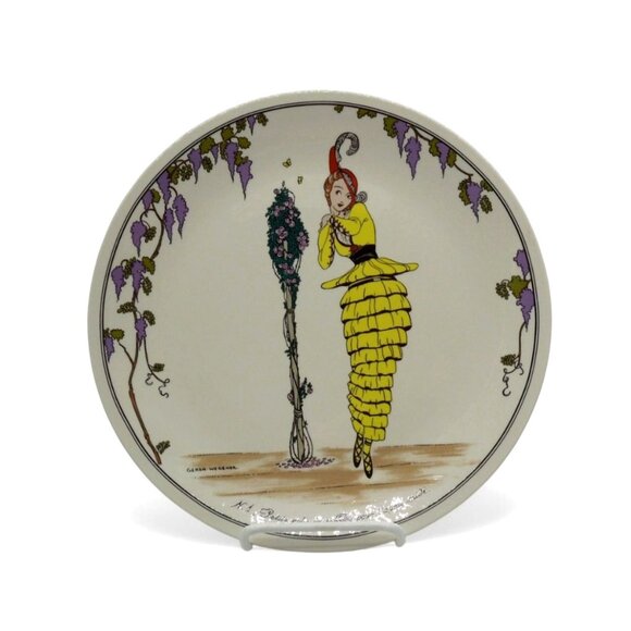 VILLEROY & BOCH 1900 Decorative Plate - Elegant Lady, Luxembourg Vintage 10" - Picture 1 of 12